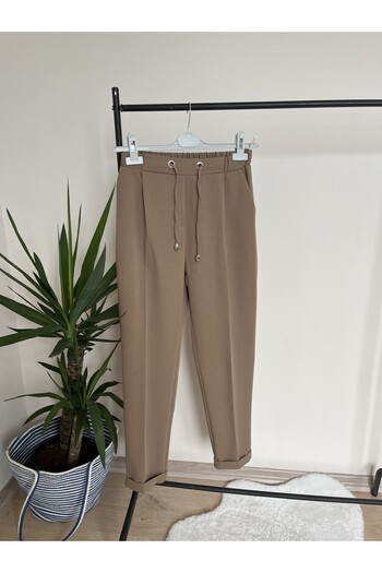 Vİ&FA BUTİK Women's Armine Fabric Brown Trousers