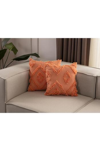 Markaev Bohemian Tassel Detailed Throw Pillow Cover Set of 2