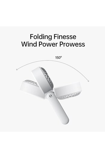 Danex Portable Fan 3600mAh with Digital Display, B14, Silicon Flex, Metal Gray
