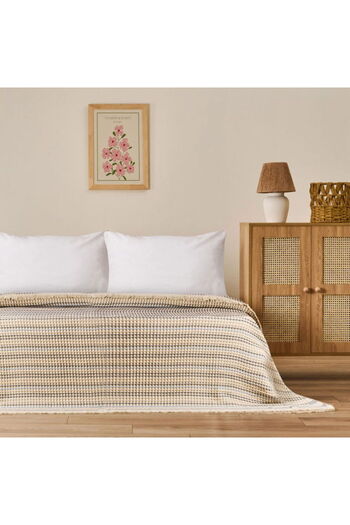 Evidea Soft Lamina Single Bedspread - Cream - 160X220 cm