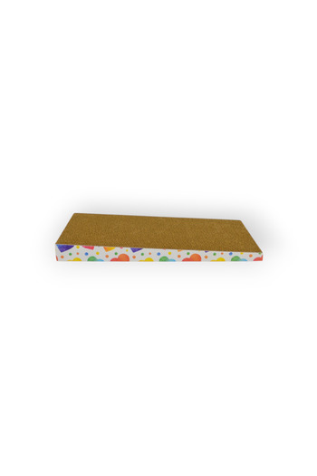 Rotipet Cardboard Cat Scratching Post Fuzzy 43.5X21X4Cm Heart Patterned