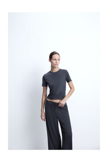 LEFTIES Tricou de pijama cu volane pentru femei