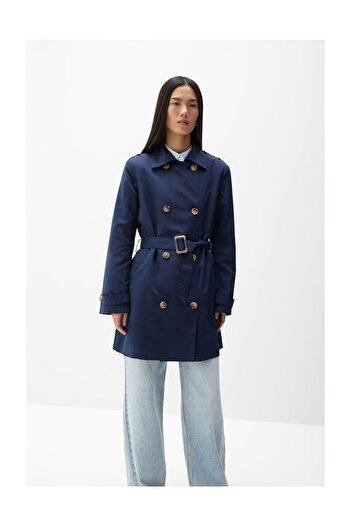LEFTIES Damen Oversize-Trenchcoat mit Gürtel