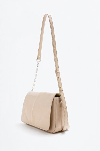 LEFTIES Woman Textured Flap Shoulder Bag
