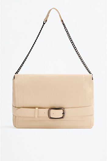 LEFTIES Woman Shiny Buckle Shoulder Bag