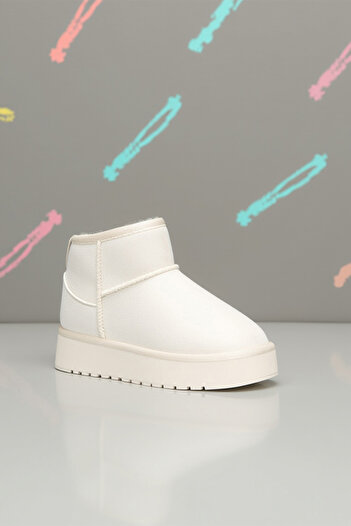 DARK SEER Kids DS Oggo C. Bej Kız Çocuk Kürklü Bot Günlük Ayakkabı Sneaker