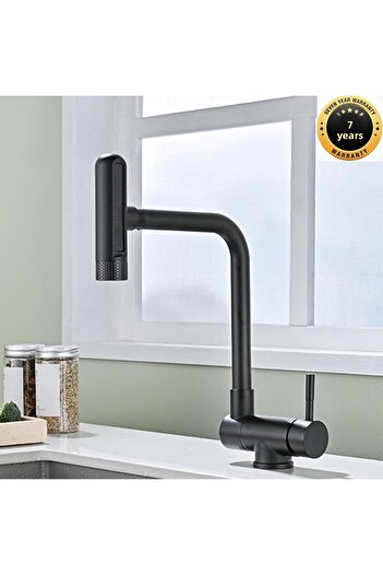 OEM Kitchen Window Front Folding Sink Faucet Rustic New Model Matte Black Imported with 7 Years Warranty