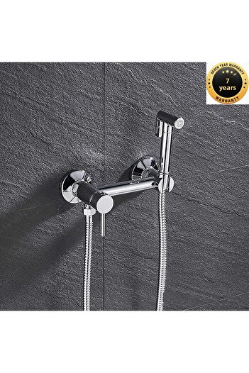 OEM Bathroom Toilet Bidet Pressurized Sprayer Bidet Faucet Double Water Inlet Chrome Imported 7 Years Warranty