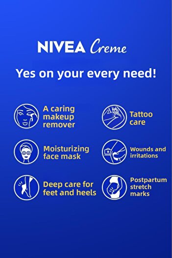 NIVEA Creme Moisturizing Body Cream 250ml, Hand Face and Body, Soft and Smooth Skin, X2 Pieces