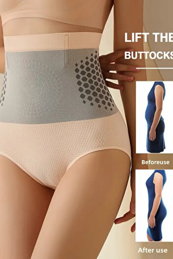Trade Bazaar Women's High Waist Shaping Tummy Control Shorts – Geometric Patterned, Butt Lifting & Posture Correcting
