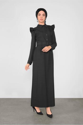 Alvina 41199 Model Gilet with Ruffle Detail and Buttons