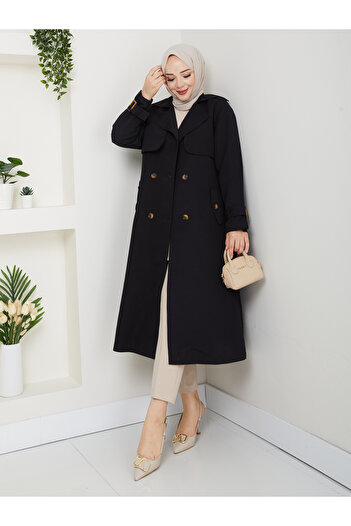 RACE FASHİON Lined Linen Trench Coat Rc3089120