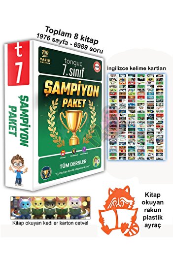Tonguç Yayınları 7. Sınıf Şampiyon Paketi Seti İngilizce Kelime Kartları 2025-2026