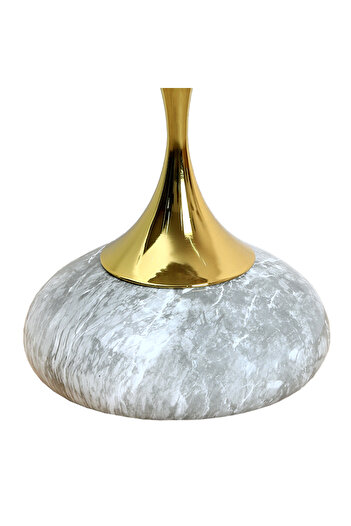 Family Ship Elegant Service Table - Marble Gray and Gold