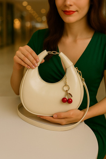 ESTUTE Cerry Hand and Shoulder Bag with Charm Gift