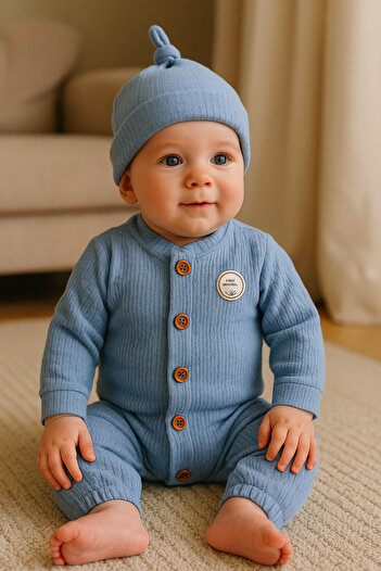 HappyMom Organic Cotton Muslin Jumpsuit