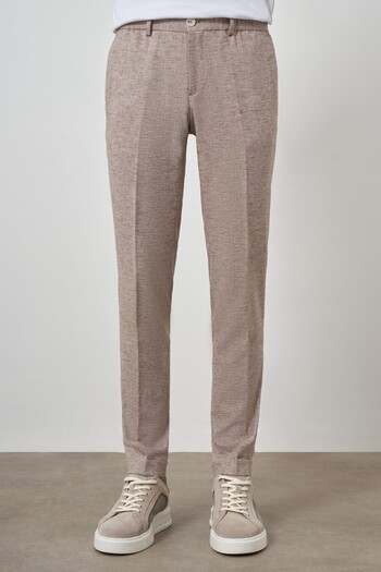 Morven Men's Mink Trend Full Elastic Slim Fit Trousers