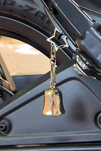 Toplu Aksesuar Kanat Figürlü Guardian Bell Uğur Tılsımı – Motorcular için Özel Koruma Ve Şans Çanı Anahtarlık