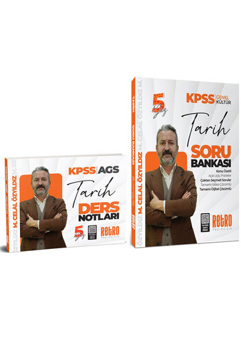 RETRO YAYINCILIK 2026 Kpss Tarih 5yüz Ders Notları Soru Bankası 2 Li Set - Mehmet Celal Özyıldız Retro Yayın