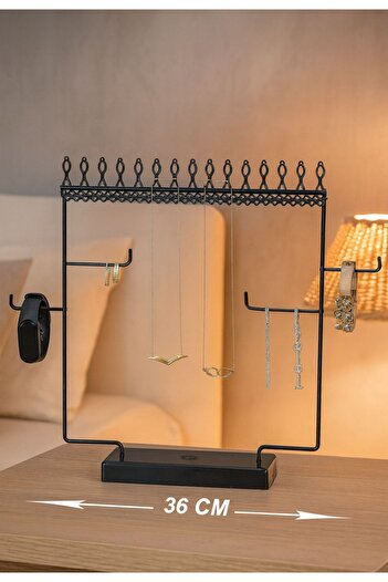 Doremcy Makeup Jewelry Organizer - Necklace Earrings, Rings, Bracelets and Hangers Jewelry Cabinet