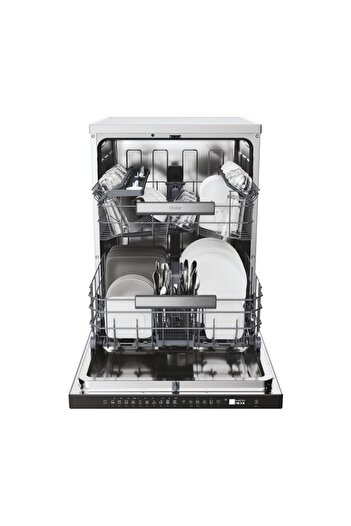Haier 15 kişilik yıkama kapasitesi, C enerji sınıfı, 10 programlı, 2 sepetli, Inox
