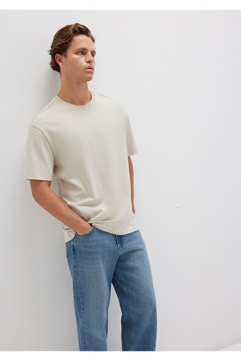 Mavi Beige Loose Cut T-shirt - 066249 -70144