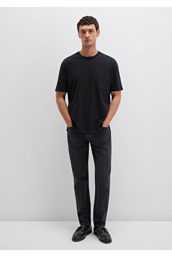 Mavi Μαύρο μπλουζάκι Basic Pocket - 066248 -900