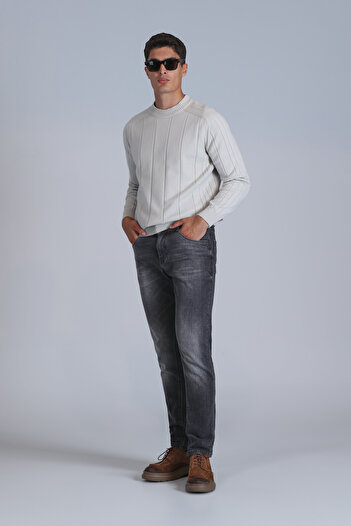 Lufian Rodney Smart Jean Erkek Pantolon Slim Fit Grey