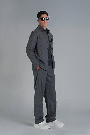 Lufian Honer Spor Erkek Chino Pantolon Slim Fit Gri