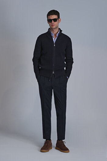 Lufian Antoni Sports Men's Slim Fit Navy Blue Chino Pants