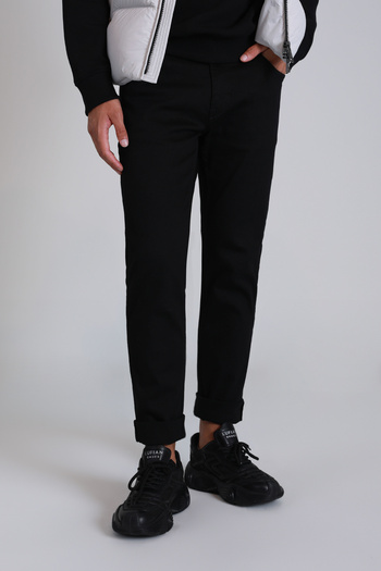 Lufian Anton Smart Jeans - Men's Black Slim Fit Trousers