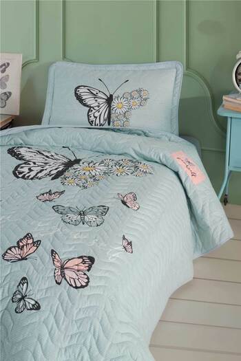 Clasy Ranforce 100% Cotton Single Bedspread Set Daisy Love