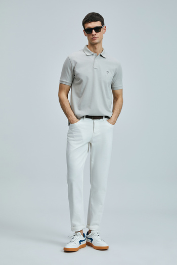 Lufian Laon Smart Men's Polo T-Shirt Beige