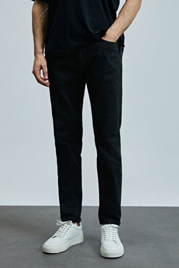 Lufian Anton Smart Jean Erkek Pantolon Slim Fit Siyah