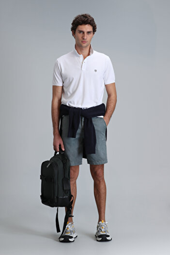 Lufian Zegler Sports Men's Chino Shorts Slim Fit Green