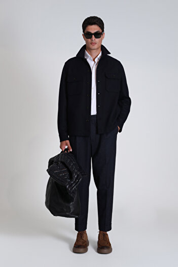 Lufian Navy Blue Slim Fit Stell Sports Men's Chino Pants