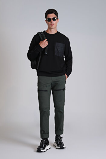 Lufian Black Techno Men's Sweatshirt