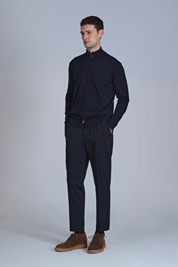 Lufian Navy Blue Force Men's Cardigan