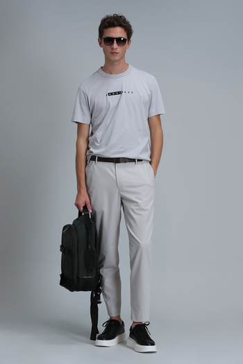 Lufian Modern Graphic Kane T-Shirt - Stone Color