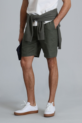 Lufian Peler Sport Men's Chino Shorts Slim Fit Green