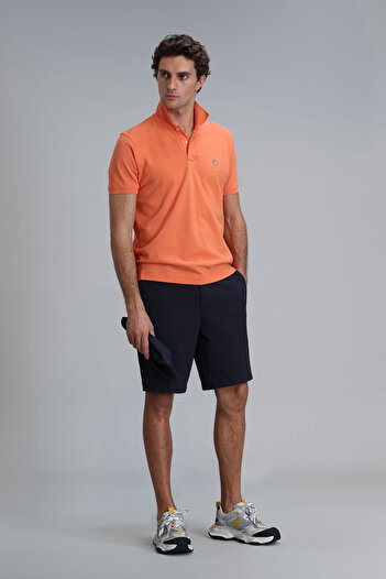 Lufian Ανδρικό σορτς Chino Slim Fit Navy Blue Daniel Sports