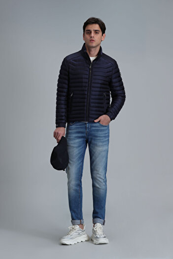 Lufian Ανδρικό παλτό Sergio - Navy Blue
