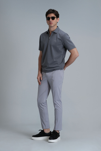 Lufian Simon Smart Erkek Chino Pantolon Slim Fit Gri