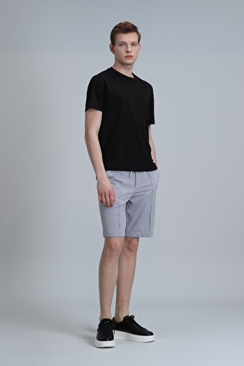 Lufian Chrıs Spor Erkek Chino Şort Slim Fit Gri