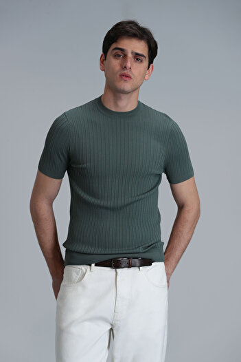 Lufian Ανδρικό πουλόβερ Class Smoke Green