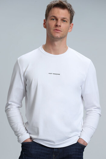 Lufian Moss Men's Long Sleeve T-Shirt Off White