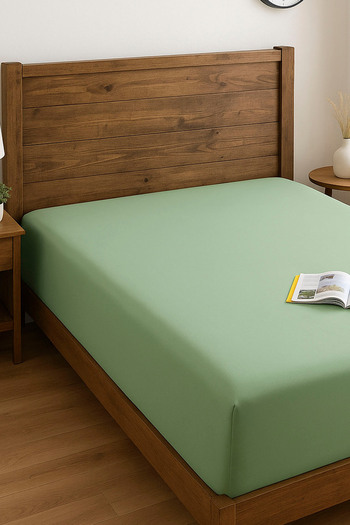 Rivaİstanbul Green Cotton Single Fitted Sheet 100X200
