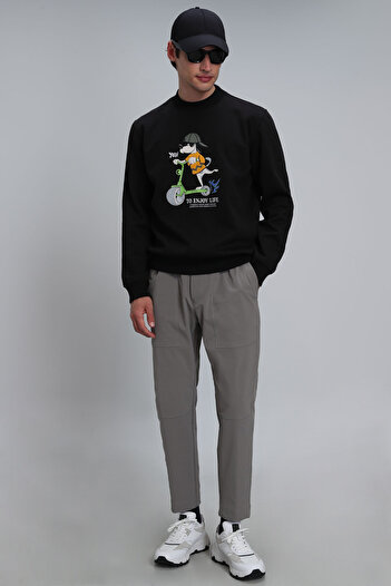 Lufian Igor Erkek Sweatshirt Siyah