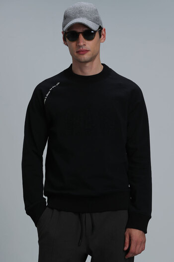 Lufian Men's BlackSweatshirt- Bert