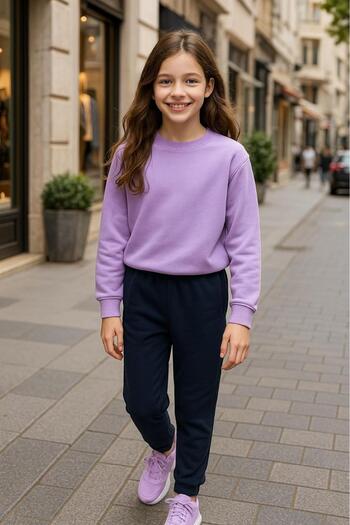 Cloise Unisex Παιδική φόρμα με ελαστικό πόδι με ανασηκωμένο μπλε ναυτικό κάτω μέρος